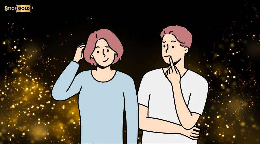 thinking man and woman illustration