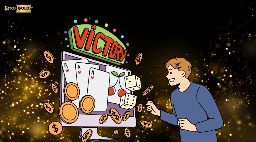 slot player winning illustration
