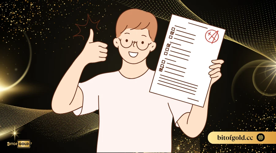 Illustration of a person giving a thumbs up while holding a document, representing a positive legitimacy review of Game Vault.