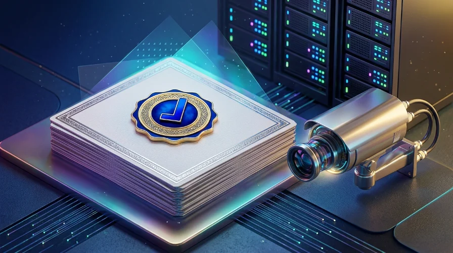 Illustration of an open law book with a glowing seal beside a padlock, representing the legal framework for gambling in Georgia.