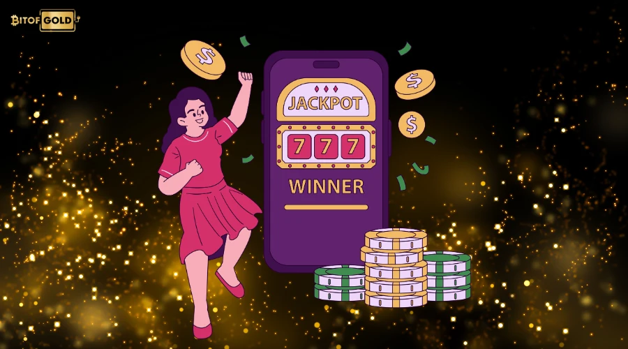 jackpot win and happy player  icon 