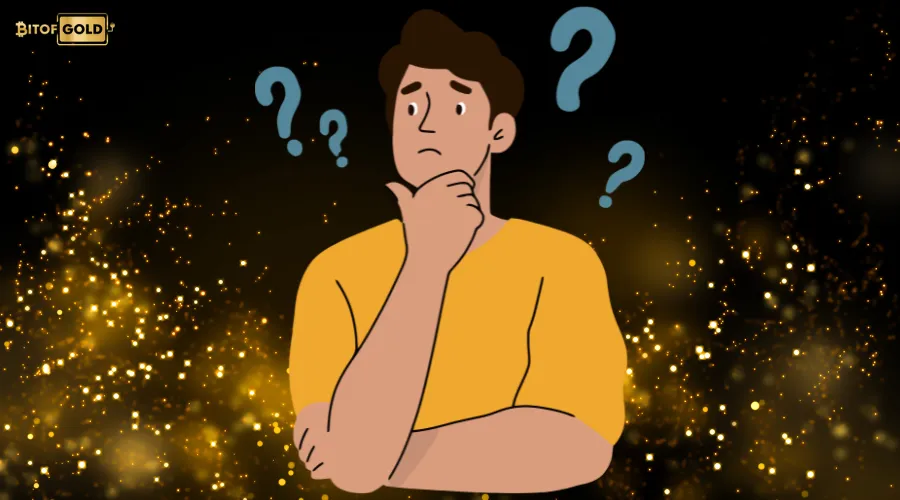 thinking man andblue question marks icon